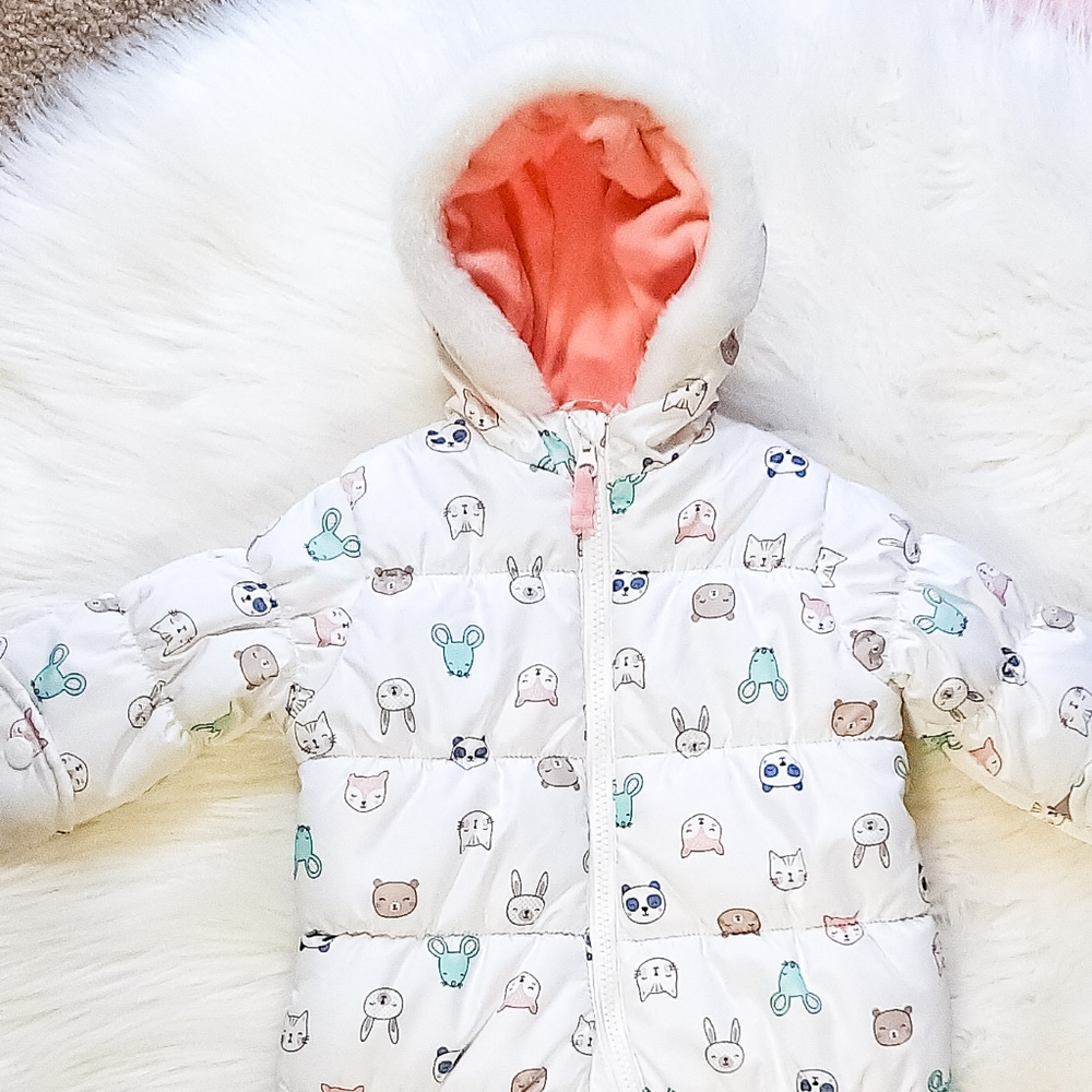 Carter's BABY Winter Snow Coat Animal Friends